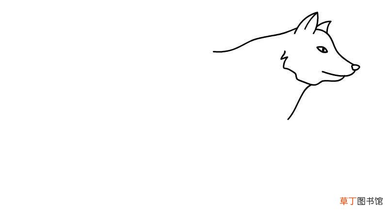 狼简笔画的画法狼简笔画的教程