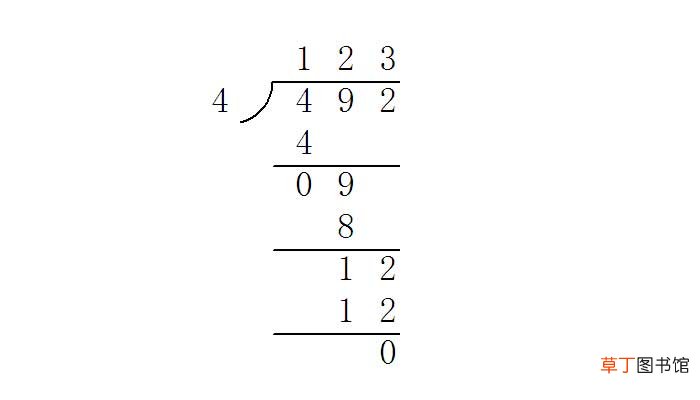 492÷4用竖式计算怎么写 492÷4竖式计算