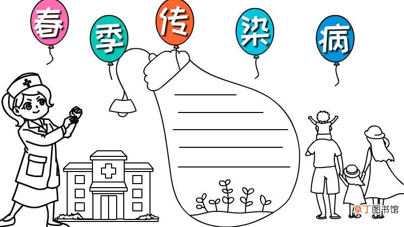春节传染病手抄报怎么画图片