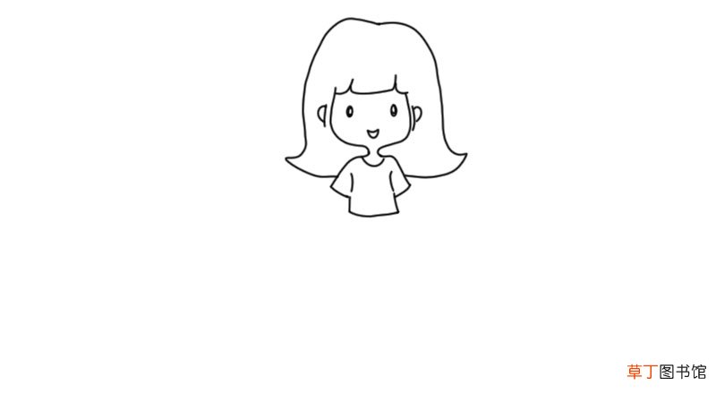 酷女孩简笔画