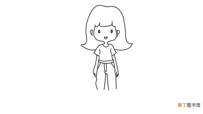 酷女孩简笔画