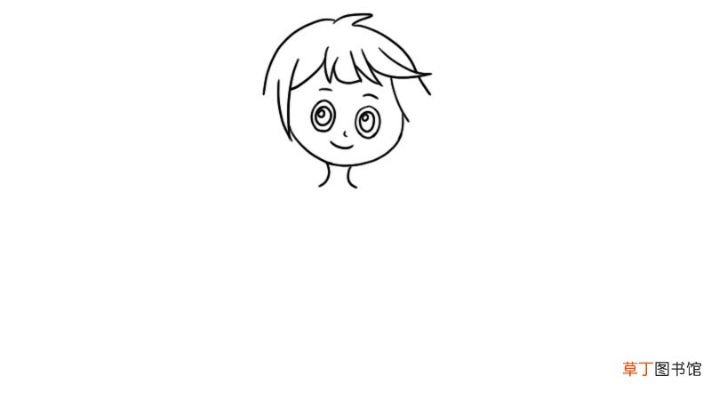女孩长发简笔画