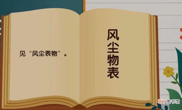 风尘物表是什么意思
