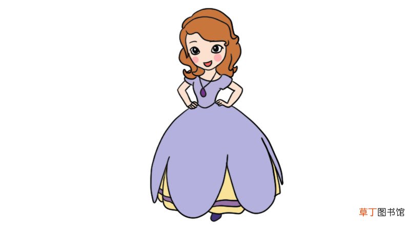 小公主苏菲亚简笔画教程小公主苏菲亚简笔画画法