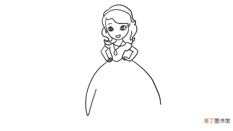 小公主苏菲亚简笔画教程小公主苏菲亚简笔画画法