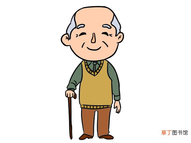 老人简笔画 老人简笔画画法