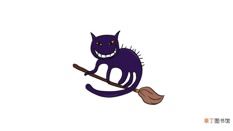 恐怖猫咪简笔画