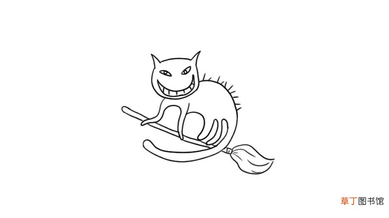 恐怖猫咪简笔画
