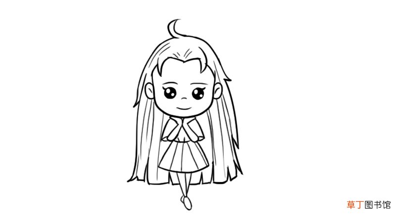 少女简笔画 少女简笔画的画法