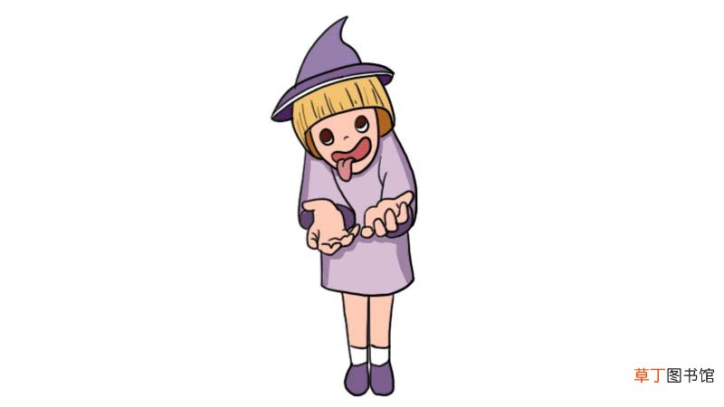万圣节不给糖就捣蛋简笔画