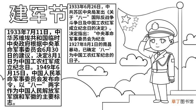 建军节手抄报 建军节手抄报的画法