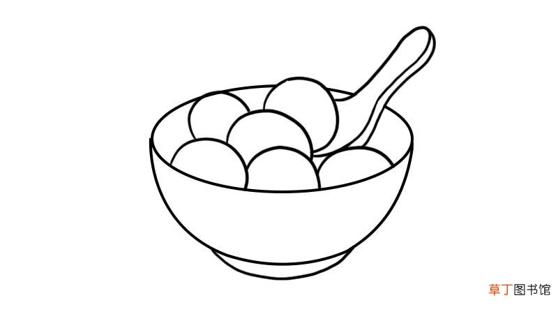 汤圆简笔画