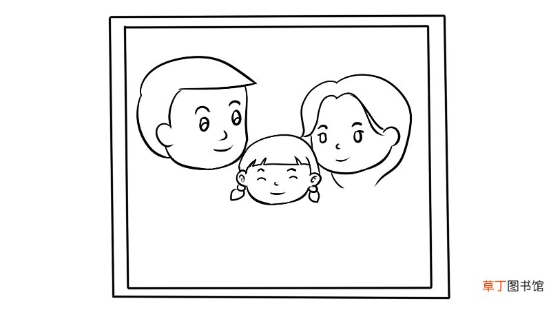 全家福简笔画 全家福的画法