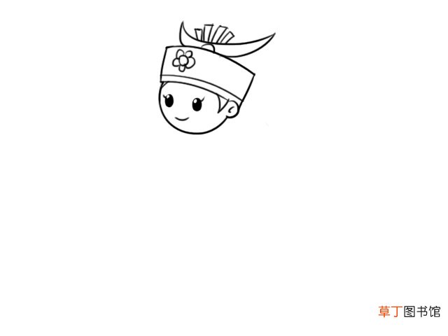 苗族姑娘简笔画