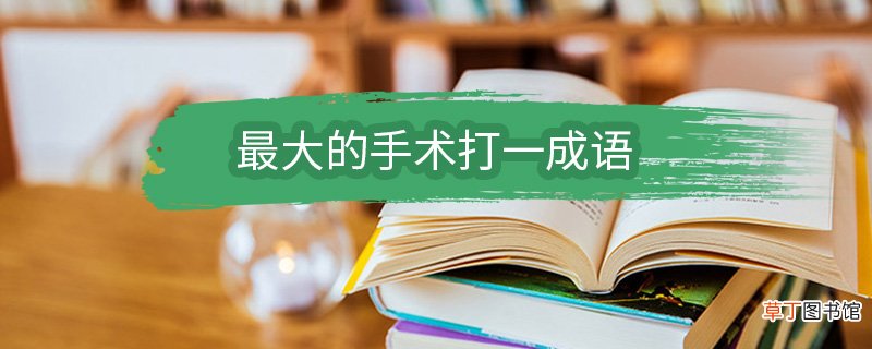 最大的手术打一成语 最大的手术表示的成语