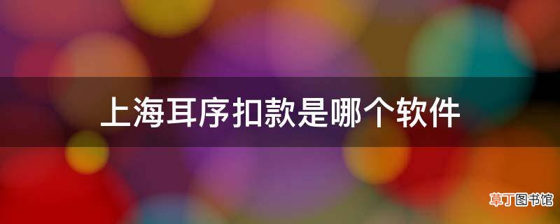 上海耳序扣款是哪个软件