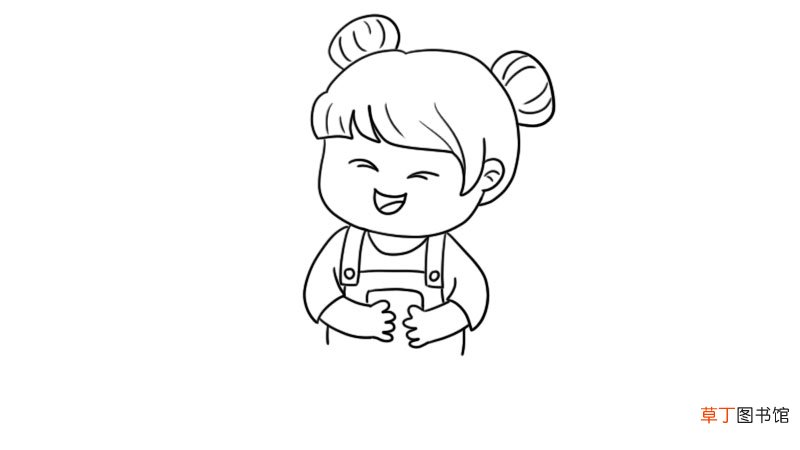 可爱小女孩简笔画画法可爱小女孩简笔画步骤