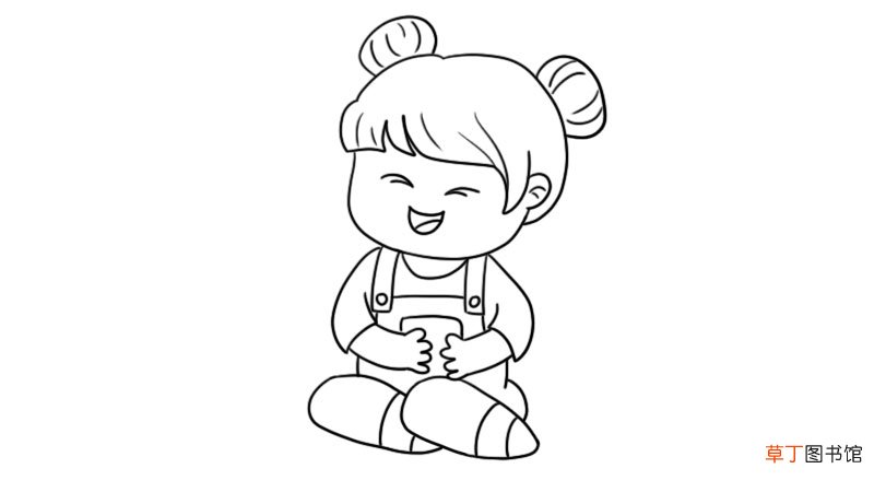 可爱小女孩简笔画画法可爱小女孩简笔画步骤