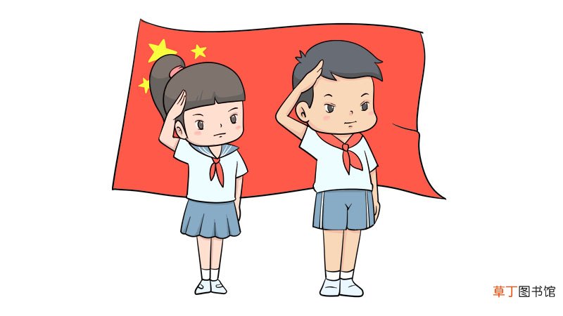 少先队员简笔画 少先队员的画法
