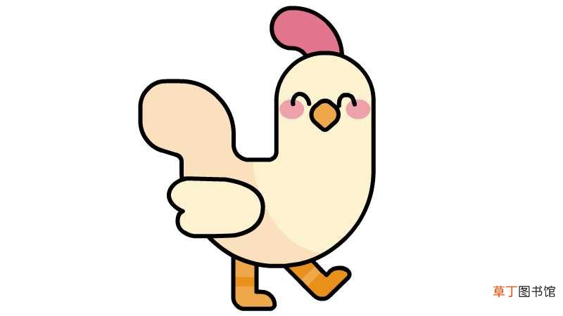 公鸡卡通简笔画画法公鸡卡通简笔画步骤