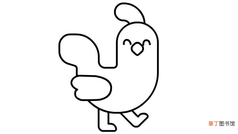 公鸡卡通简笔画画法公鸡卡通简笔画步骤