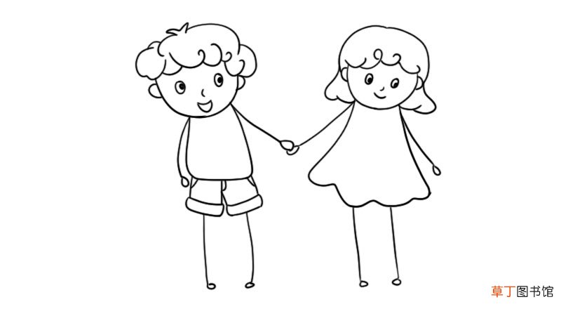 男孩女孩简笔画步骤 男孩女孩简笔画