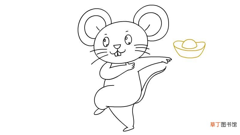鼠年儿童年画简笔画怎么画鼠年儿童年画简笔画画法