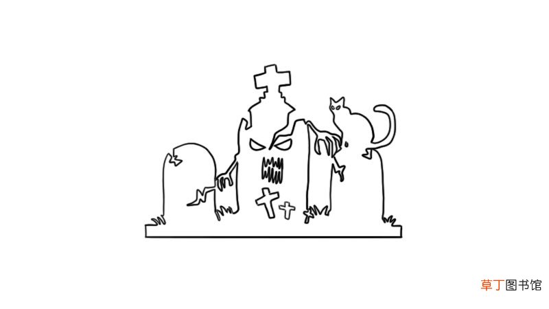 石碑简笔画