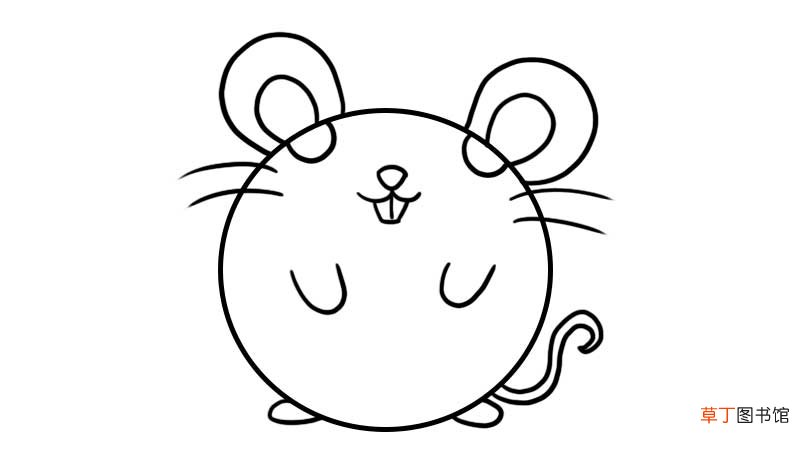 圆形老鼠简笔画