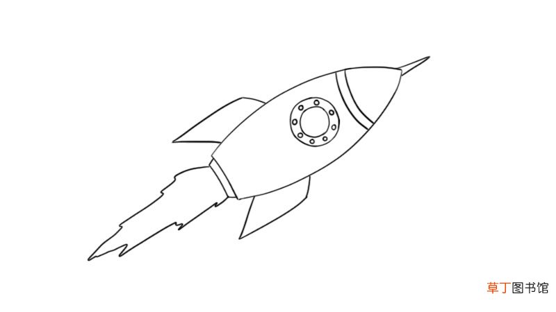 火箭简笔画 火箭的画法