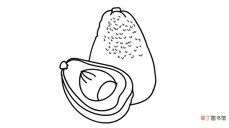 牛油果简笔画 牛油果简笔画怎么画