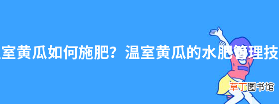 温室黄瓜如何施肥？温室黄瓜的水肥管理技巧