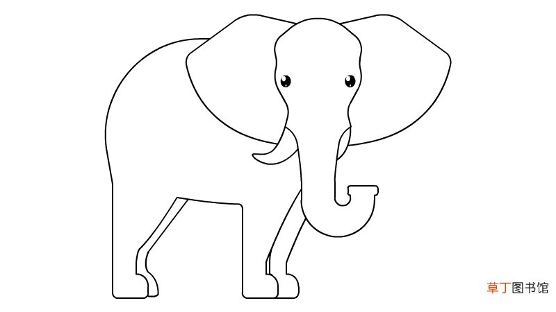 大象简笔画 大象简笔画画法