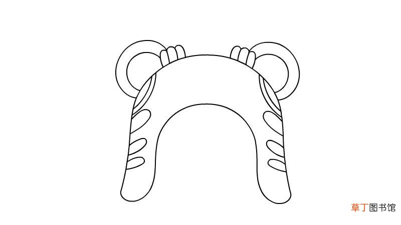 虎头帽简笔画 虎头帽画法