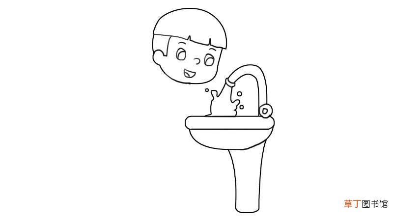 洗手简笔画 洗手的画法