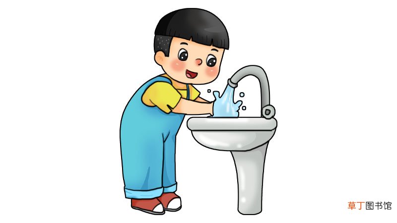 洗手简笔画 洗手的画法