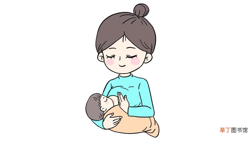 哺乳妈妈简笔画的画法哺乳妈妈简笔画怎么画