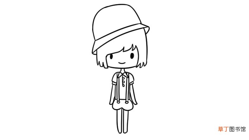 女孩简笔画步骤图 女孩简笔画