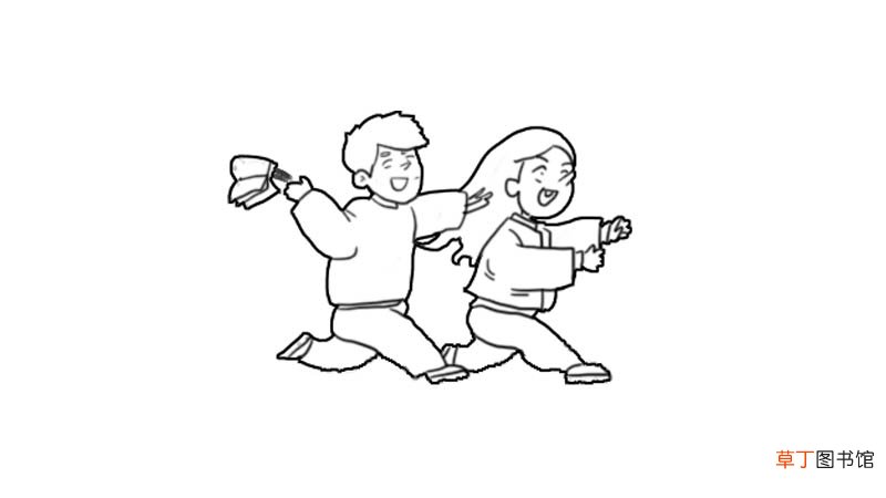 学生玩耍简笔画怎么画学生玩耍简笔画画法