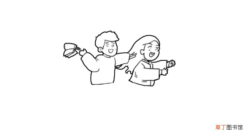 学生玩耍简笔画怎么画学生玩耍简笔画画法