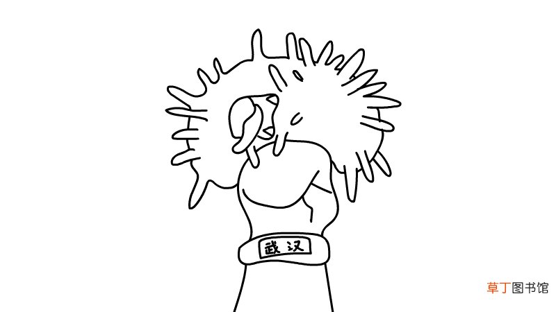 抗击疫情简笔画