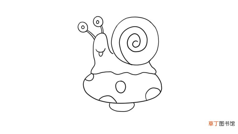 蜗牛简笔画怎么画