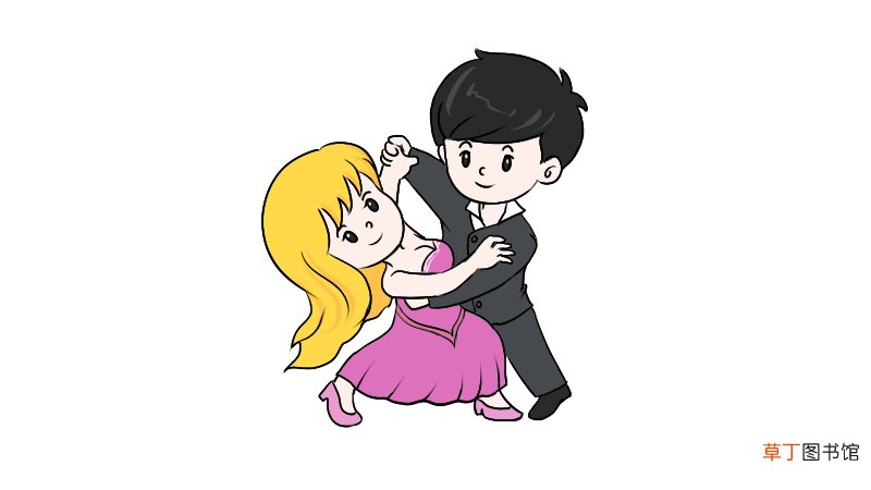 男女姿势图简笔画