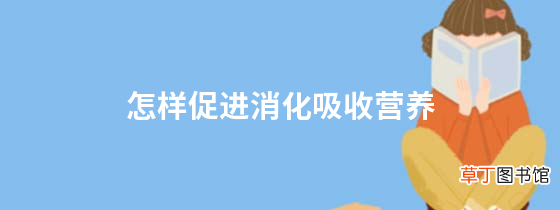 怎样促进消化吸收营养