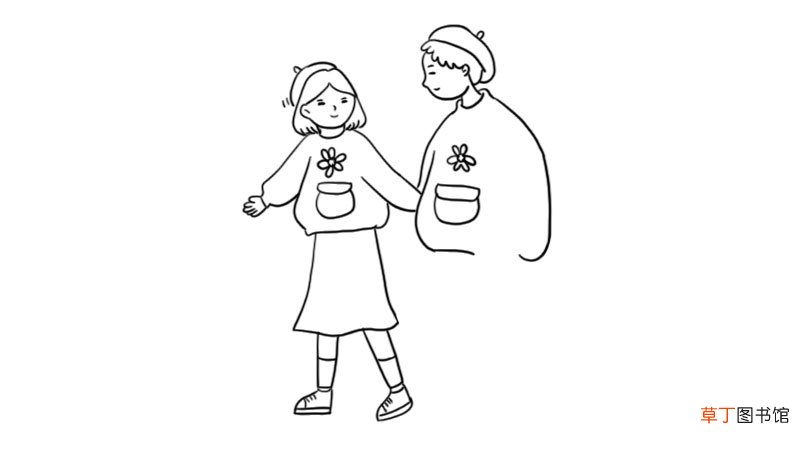 情人节情侣简笔画