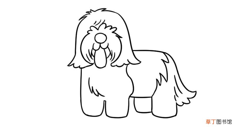 高加索犬简笔画