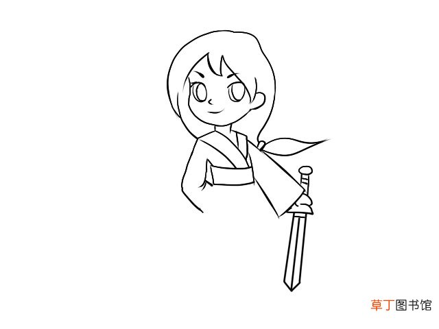 花木兰简笔画