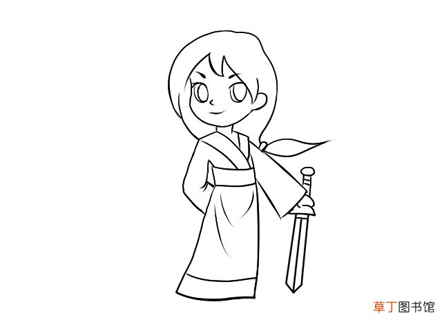 花木兰简笔画