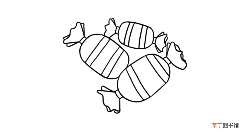 圣诞节糖果简笔画