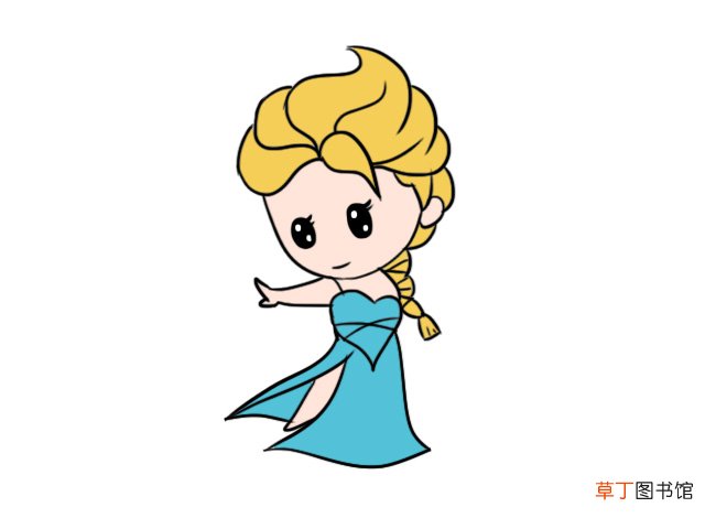 冰雪公主怎么画